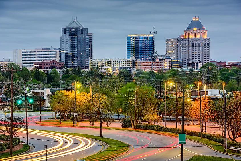 Greensboro skyline representing the Triad area